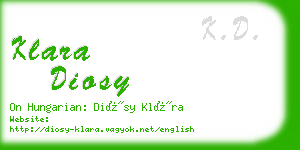 klara diosy business card